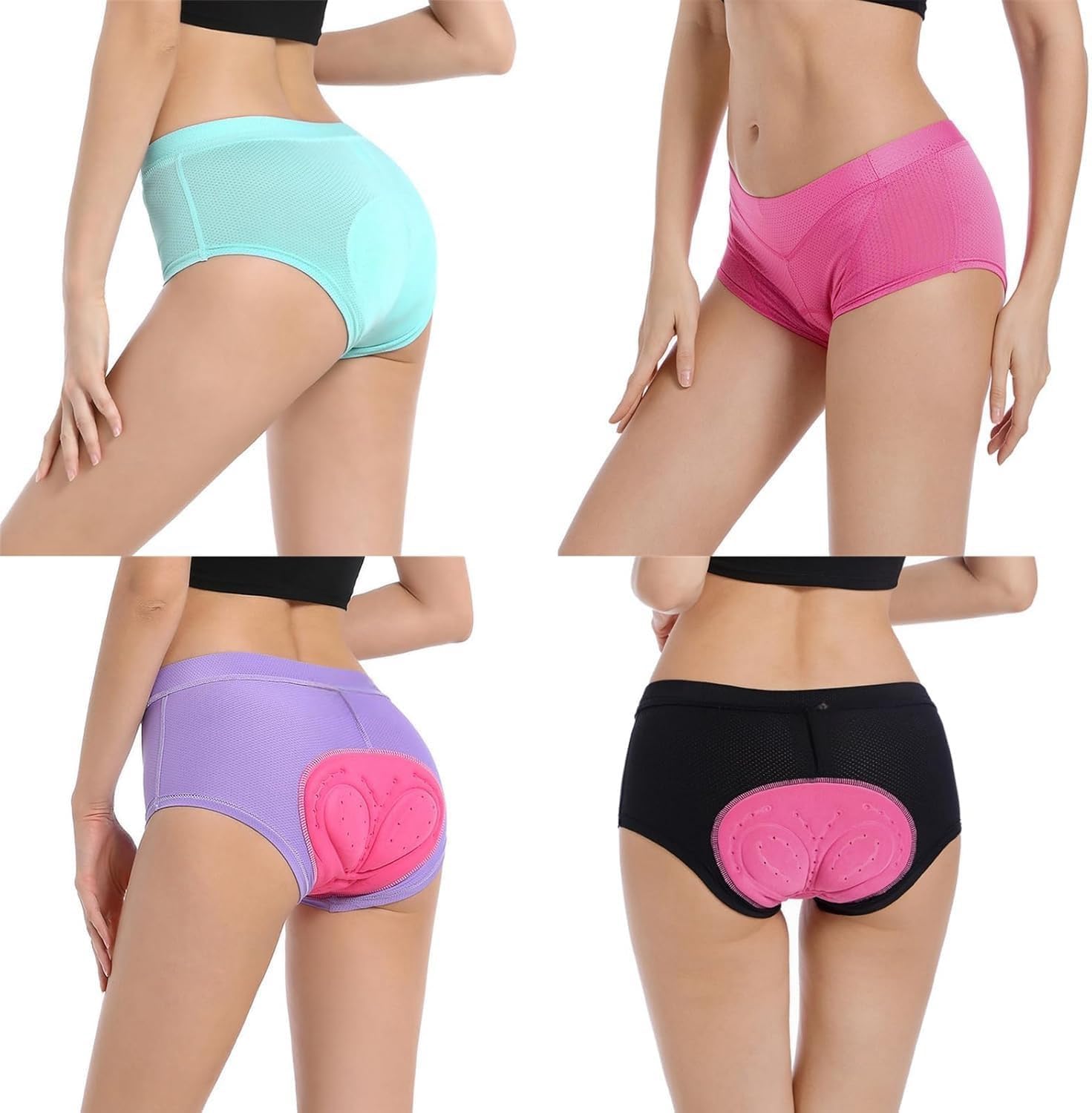 Biancheria Intima da Equitazione da Donna Biancheria Intima Imbottita Slip Imbottiti in Silicone Addensato 3D da Ciclismo da Donna