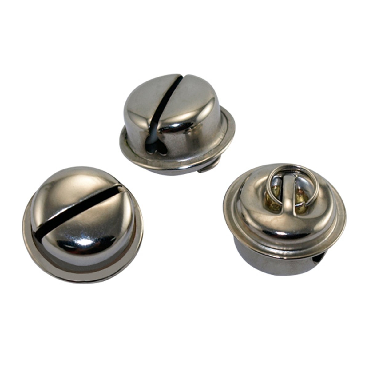 3 X Silver Collar Bell Chrome Metal Cat Kitten Tag Loud Noisy 20 mm VOSO