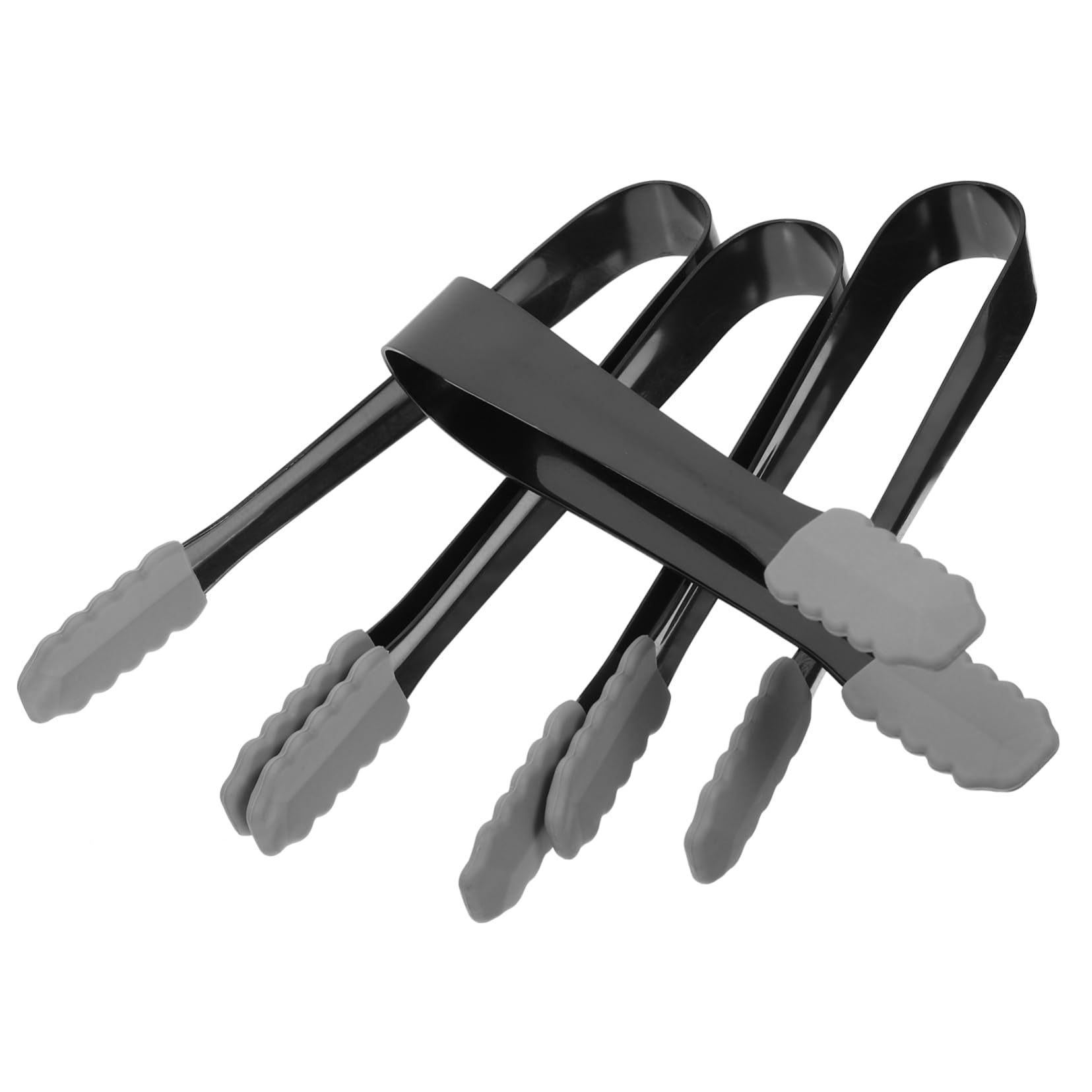 CONGARTENO 4pcs Stainless Steel Anti-slip Clips Food Tong Metal Ice Tongs Convenient Bbq Tong Household Grill Tong Bread Clips Ergonomic Bbq Tong Tongs for Ice Cube Ice Cube Tongs
