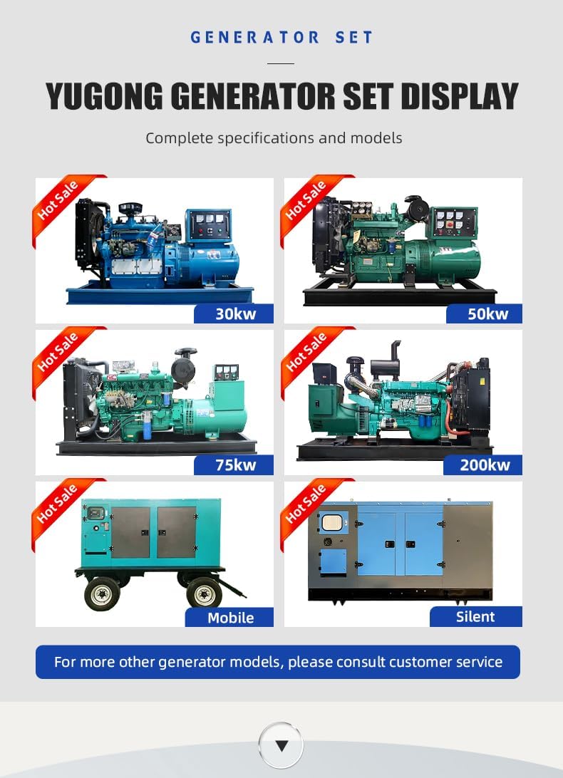 Powerful Generator, Compact Power Station, and Heavy-Duty Generator Set for Construction Zones, Farm Use with Low Oil Shutdown
