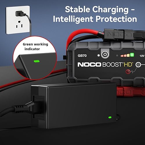 Miniatura 2 de Cable cargador para arrancador NOCO compatible con NOCO GB70 GB150 GB250+ GB251+ GB500 GB500+ Genius Boost Ultra Safe Batería de arranque de litio