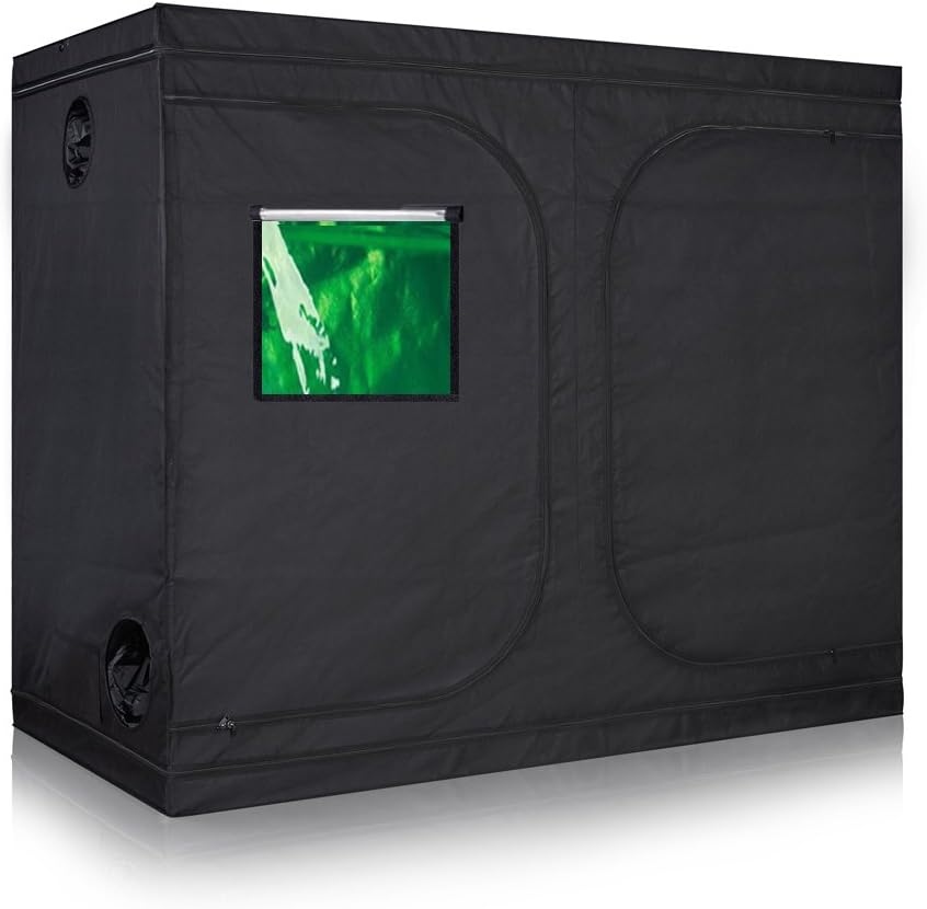 TopoGrow 96"X48"X80" Indoor 600D Mylar Grow Tent Room Hydroponic System Greenhouse