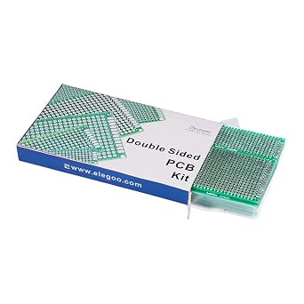 ELEGOO 32Pcs Double Sided PCB Board Prototype Kit for DIY Soldering | 5 Size for Different Options, Compatible with Arduino Kits, Durable, Sturdy, Perfect for DIY Projects