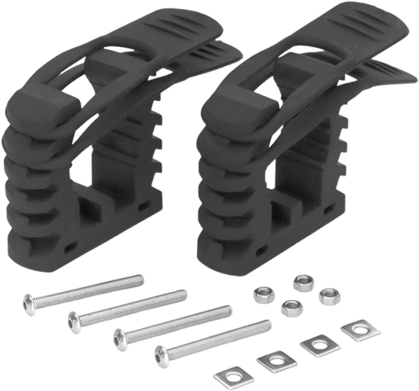 Roof Rack Shovels Mount Brackets Flashlights Rubber Clamp Shovels Holder for Hiking SUVs Travel Pickups Outdoor- 2 Set