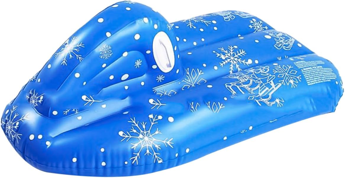 SUPVOX Boy Girl Inflatable Snow Tube PVC Sled for Fun Portable and Lightweight Snow Sled for Boys and Girls for Family Outdoor Sledding Activities