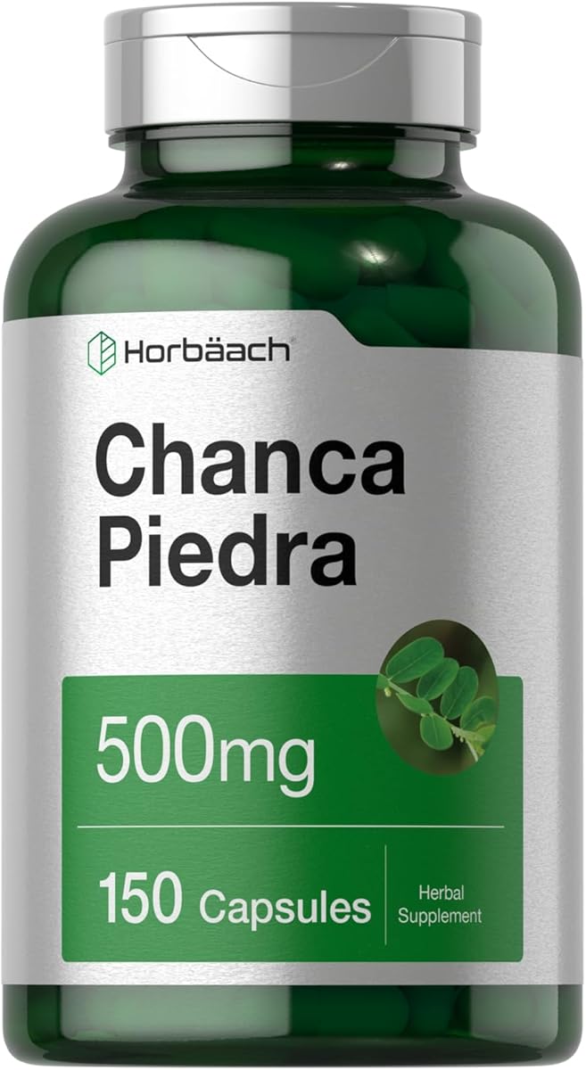 Horbäach Chanca Piedra Capsules | 500mg | 150 Count | Non-GMO and Gluten Free Herbal Supplement