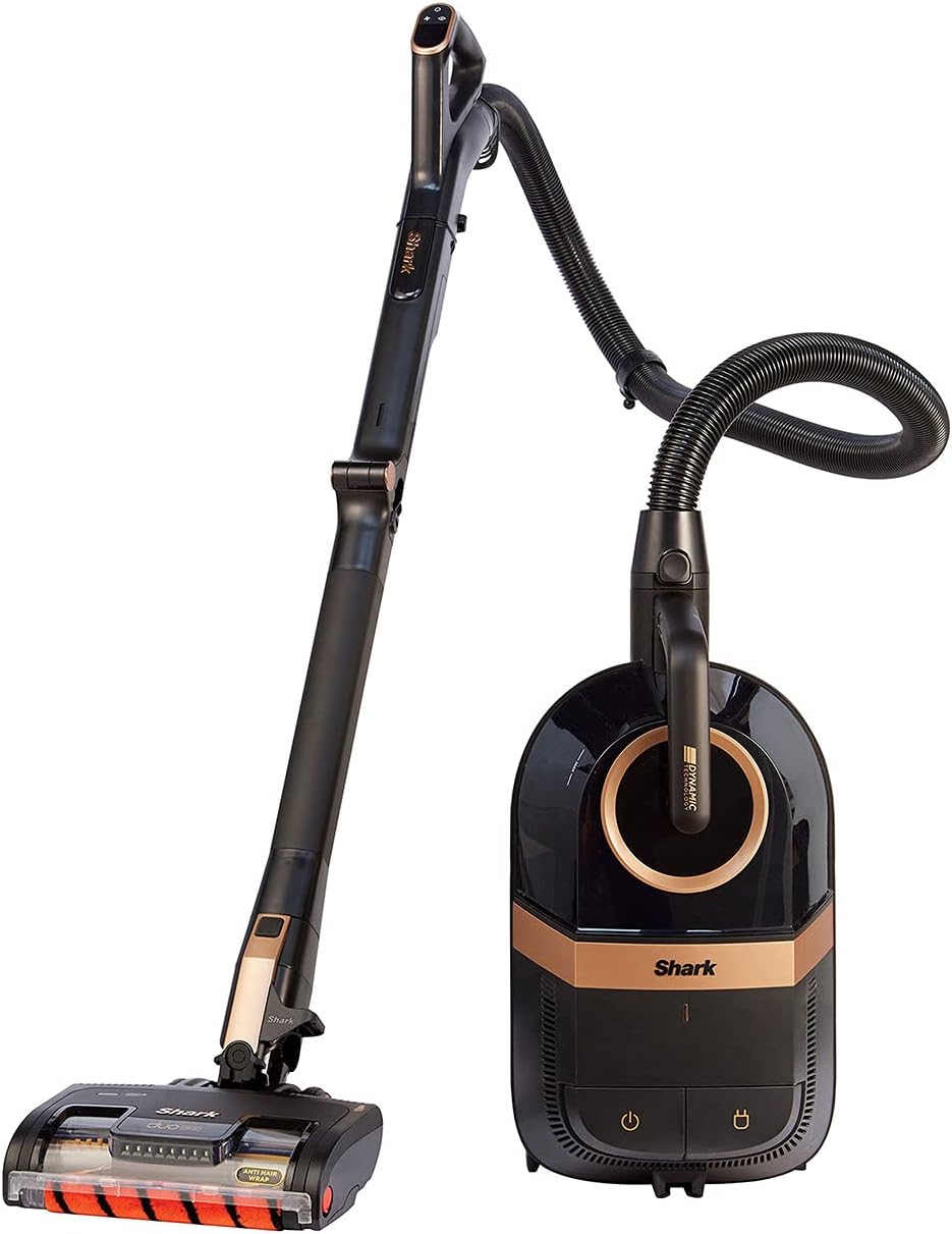 Shark Bagless Cylinder Vacuum Cleaner [CZ500UKT] Dynamic Technology, Anti Hair Wrap, DuoClean, Flexology, Pet Model, Black & Copper
