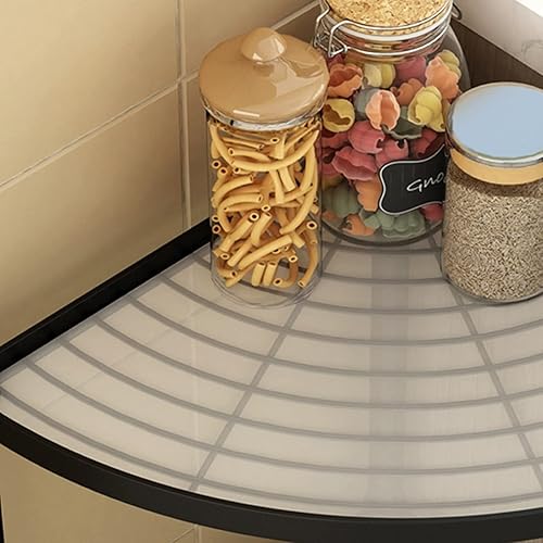 Miniatura 4 de Shelves Storage Cart Kitchen Corner Shelf Rack Stainless Steel Triangle Corner Pot Rack Floor Multi-layer Pot Rack Home Storage Rack Artifact