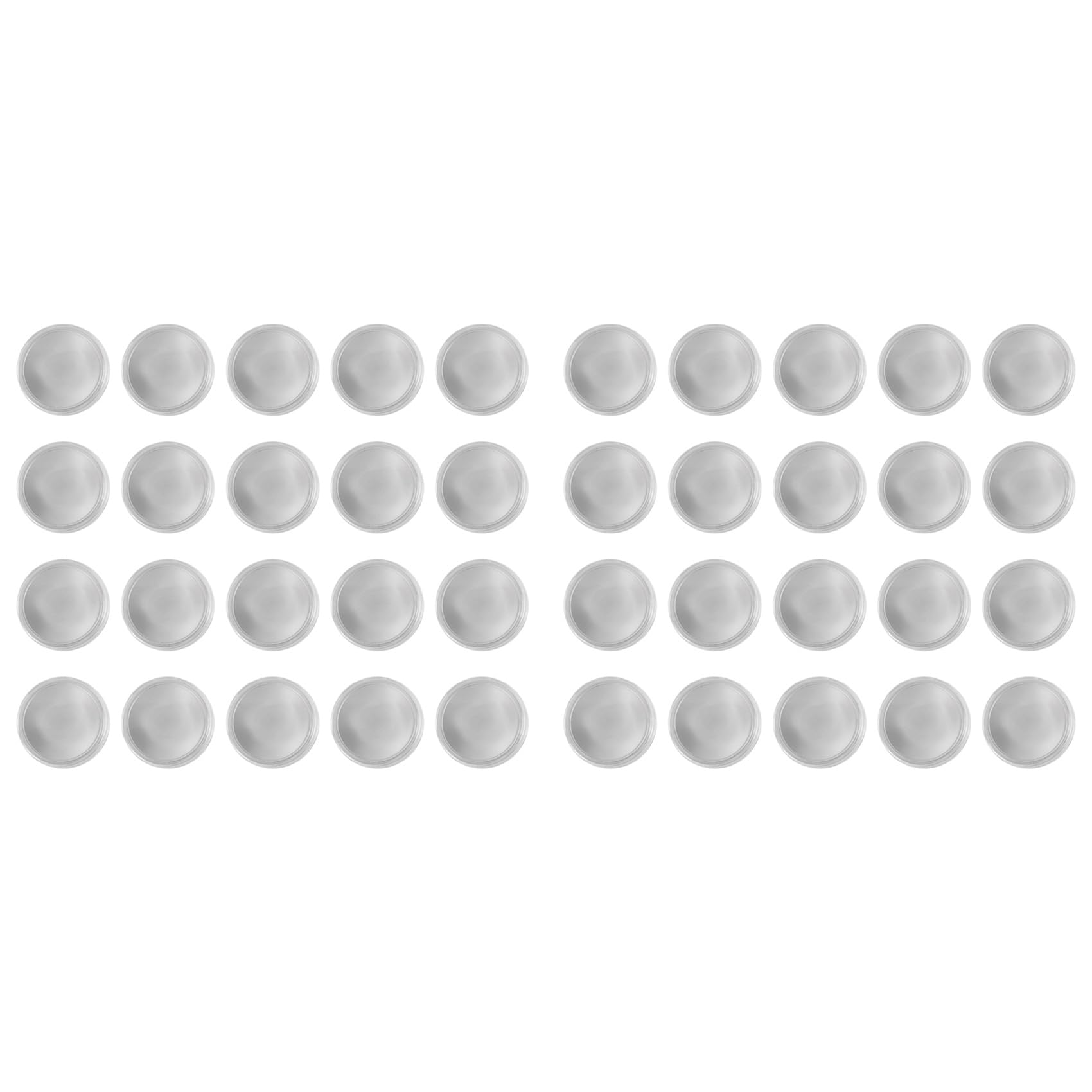 Hndhbfgrt 40pcs Blank Metal Stamped Sublimation Blanks 40mm Engraved Round Labels+Acrylic Protective Case