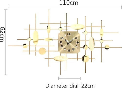 Miniatura 2 de Reloj de pared moderno de metal, reloj de pared grande, diseño de sol y luna en 3D, reloj de cuarzo silencioso sin tictac, reloj creativo para