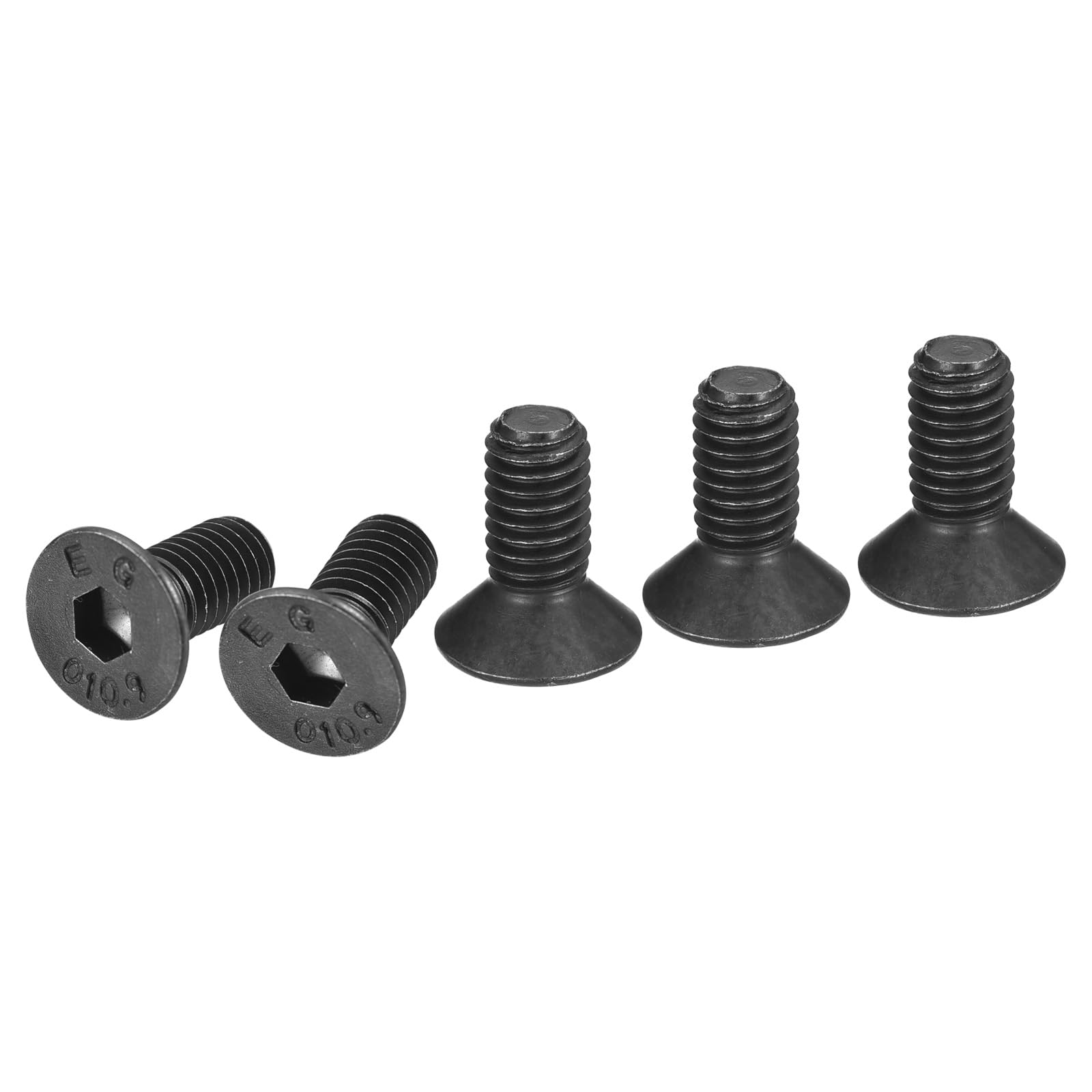 DTGN M6-1x14mm Flat Head Socket Cap Screws, 25 Pack Hex Socket Flat Head Screws Carbon Steel Black Oxide, Full Thread, Countersunk Bolts โ image 1