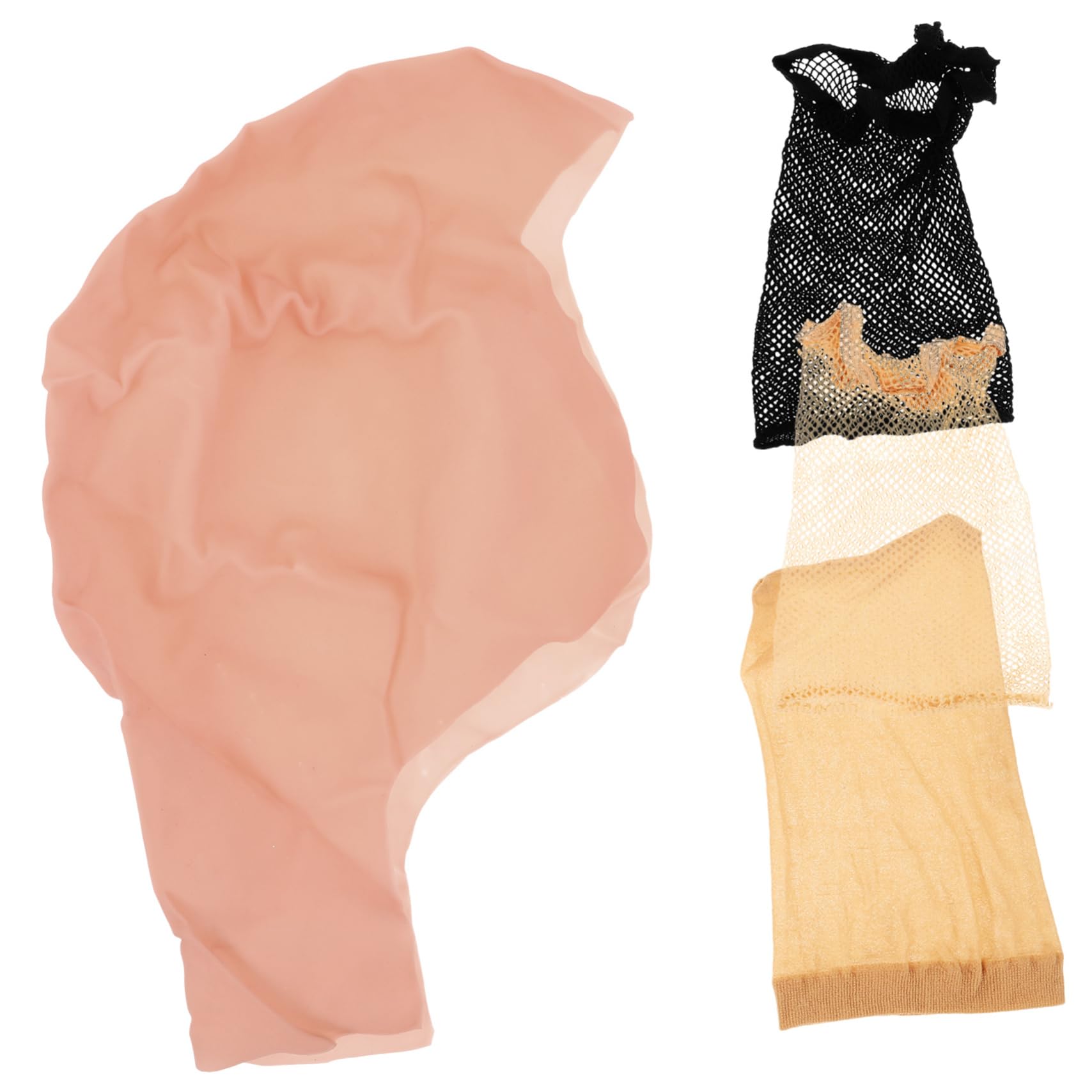 IWOWHERO Latex Bald Wig Cap Set Bald Cap for Wig Accessories for Women Makeup for Latex Cover