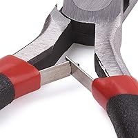 Vista 3 de Beadthoven - Juego de 1 alicates de punta plana de 5 pulgadas para hacer joyas, alambre, doblado, plomizo