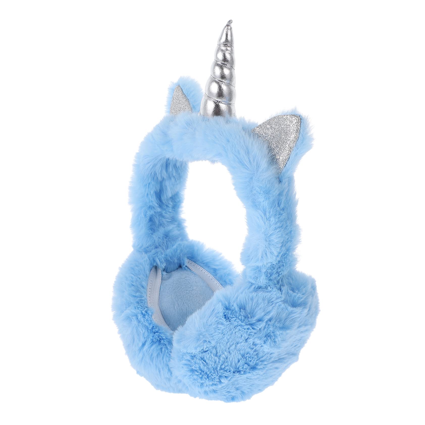 Healeved Unicorn Plush Earmuffs for Winter Adjustable Ear Warmers for Adults Cute Ear Covers for Cold Weather Fuzzy Lightweight Design for Outdoor Activities