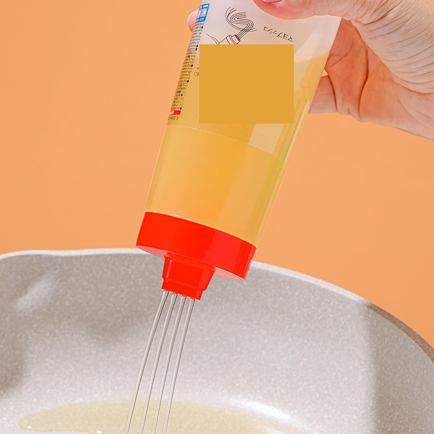 Squeeze Bottle Sauce Squeezing Bottle Plastic Seasoning for Tomato Jam, Barbecue, Home Squeeze 5 -piece Set Dinnerware(Yellow)