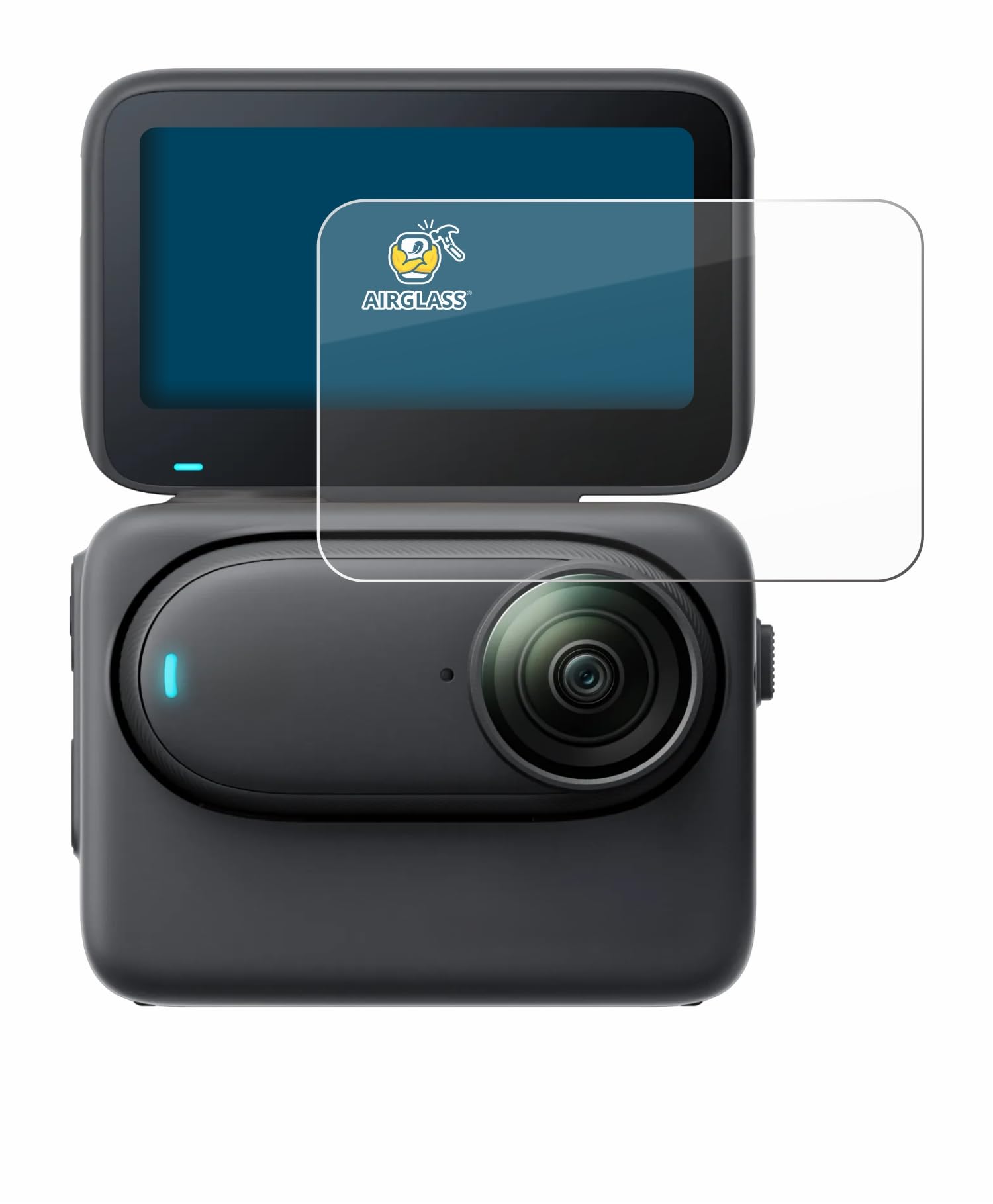 brotect Glass Screen Protector Film Compatible with Insta360 Go 3S - Glass-Foil 9H Protection [Scratch Resistant, High Clarity]