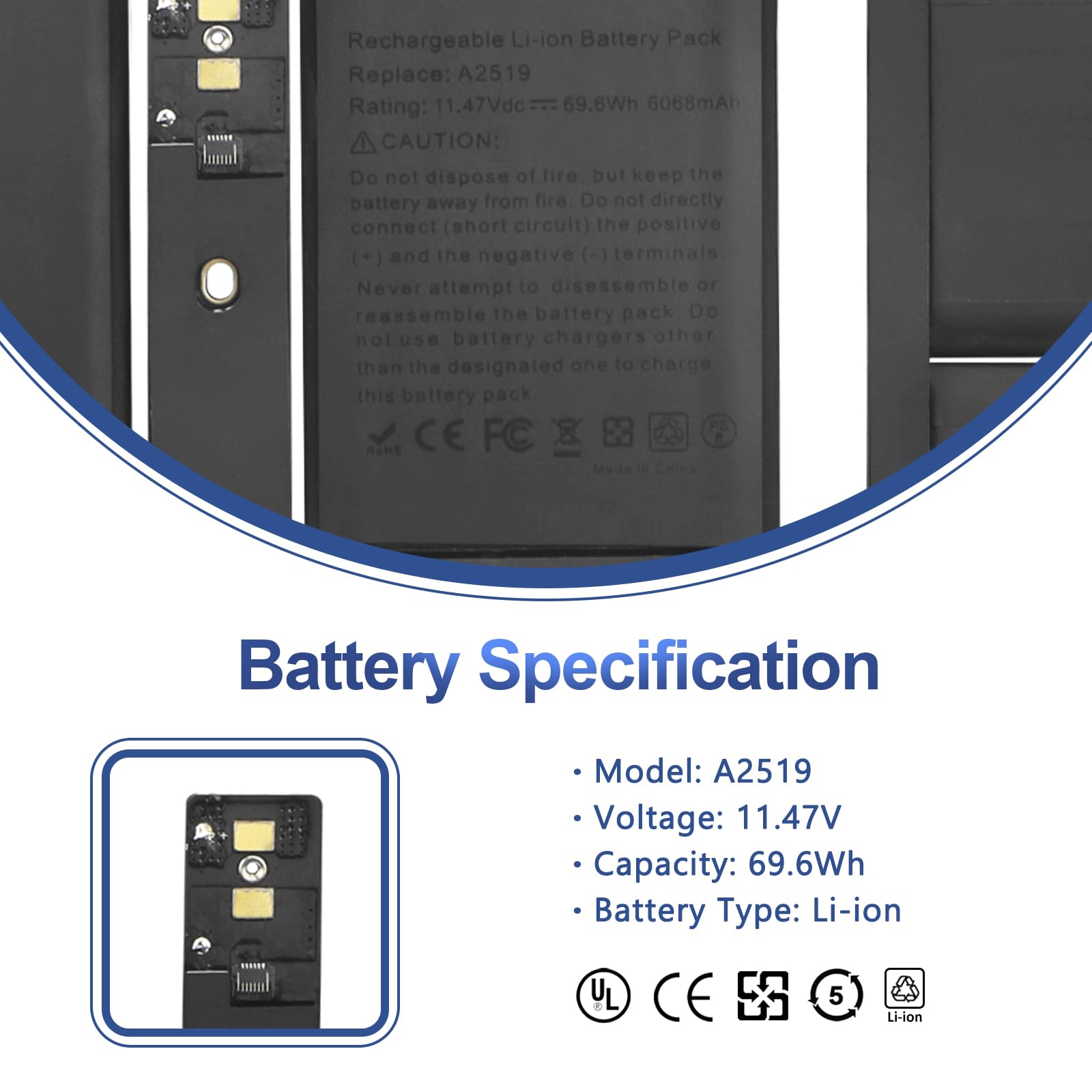 Amazon.com: ANTIEE A2519 Laptop Battery Replacement for A2442