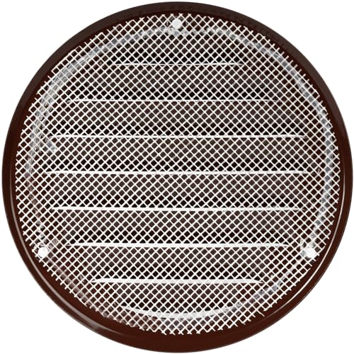 Image of Repa Market 4 Inch (Opening) Brown Air Vent Cover, Galvanized Steel Louver Air Vent Covers w /Mesh, Wall Ceiling Vent, Dryer Vent Cover, HVAC Register Vent Cover, Shed Vent, Ac Vent Cover