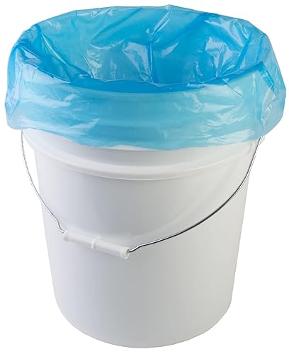 Miniatura 3 de Hudson Exchange -MOD158817 LDPE - Revestimiento de cubo de 5 galones, grado alimenticio, 20 pulgadas de ancho x 30 pulgadas de largo, 3 mil, azul,