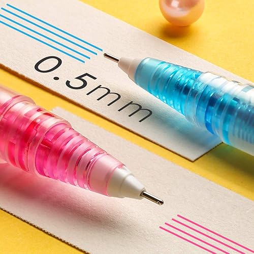 Mifuner 7 bolígrafos de punta extra fina de 0.020 in (7 colores) de tinta líquida, bolígrafos de tinta de secado rápido, bolígrafos de punta extra