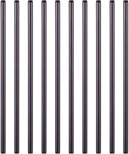 Niubid 12 x 24 pulgadas, accesorios de pezones de acero maleable negro, pezones de tubo roscados de 12 pulgada, estilo vintage industrial Steampunk