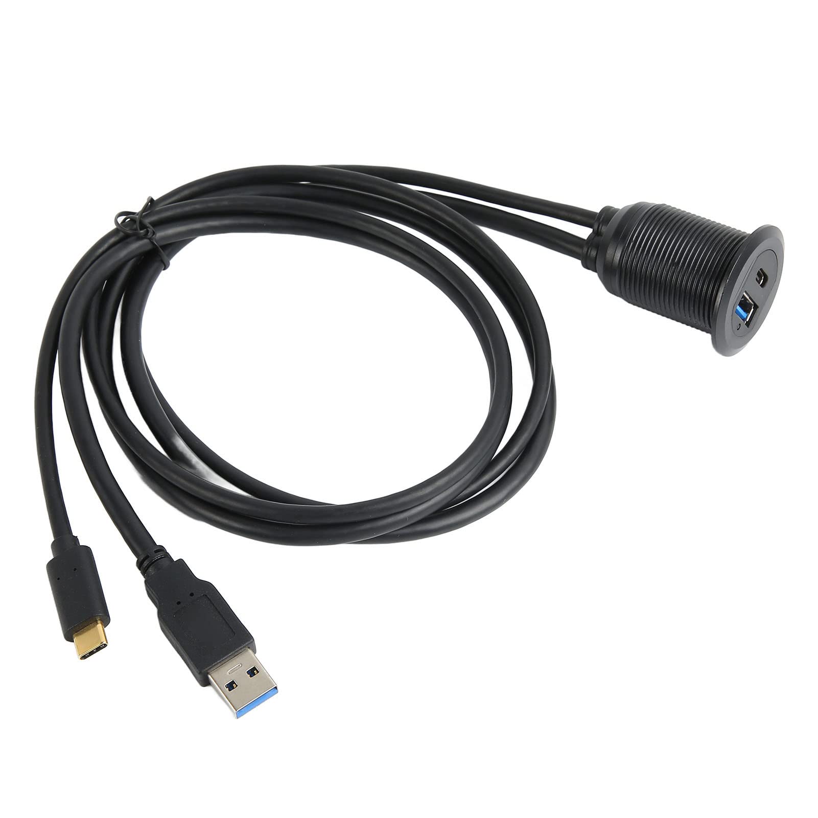 Acogedor Type C 3.1 to USB 3.0 Mount Cable, Flush Mount Car Mount Extension Cable with LED Indicators for Car Truck Boat Motorcycle Dashboard Panel-image-38