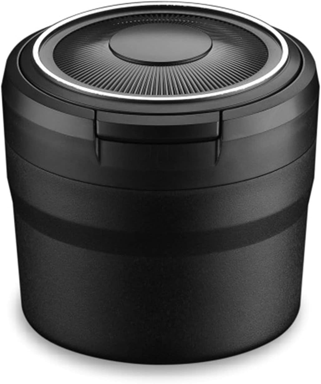 yanliliang Car ashtray with lid, for Nissan Tiida Versa Sunny Quest Murano Rogue portable car ashtrays; cigarette ashtray; odor-resistant ashtray.,Black