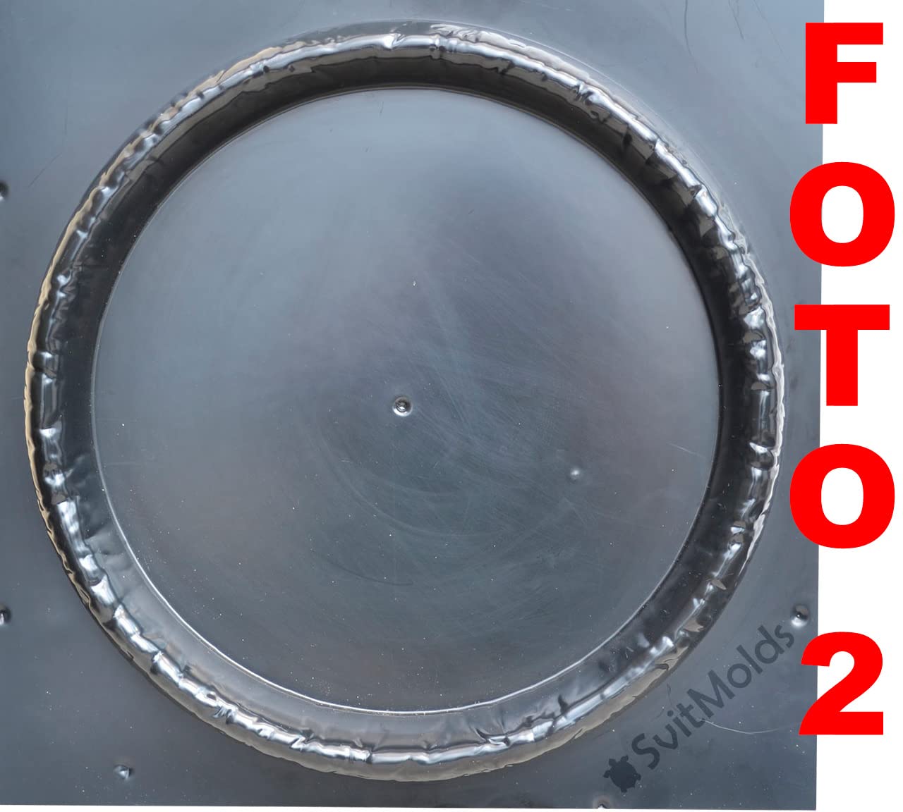 Concrete Mold DIY Large Round Tray 15.75 in Decorative Preiss Concrete Vanity Tray D73