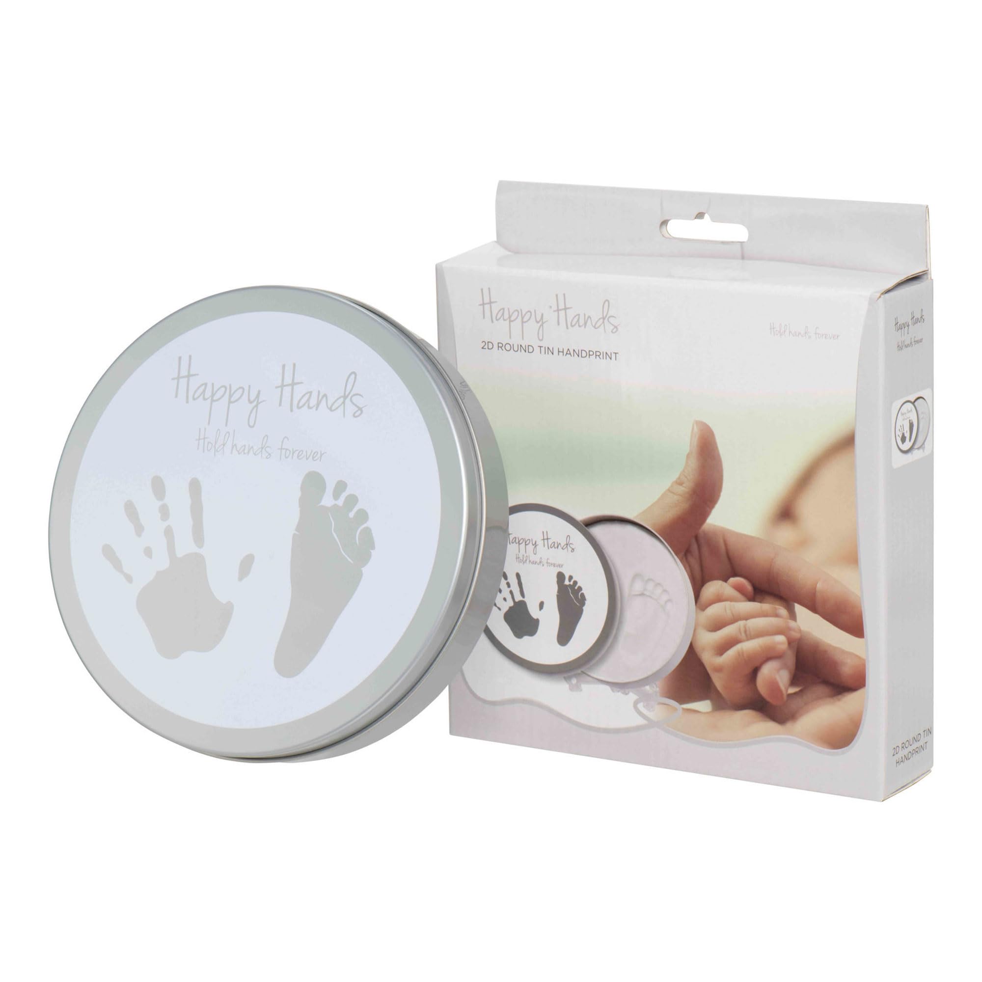 Dooky Happy Hands 2D Set empreinte main bébé souvenir boîte aluminium pâte à modeler