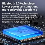 Ecouteurs sans fil, casques Bluetooth V5.3 Dernière version HiFi Les écouteurs stéréo,36Hs Temps de jeu en Ear Earbud, Sport Earphones avec LED Affichage de puissance pour iOS Android Pods Samsung