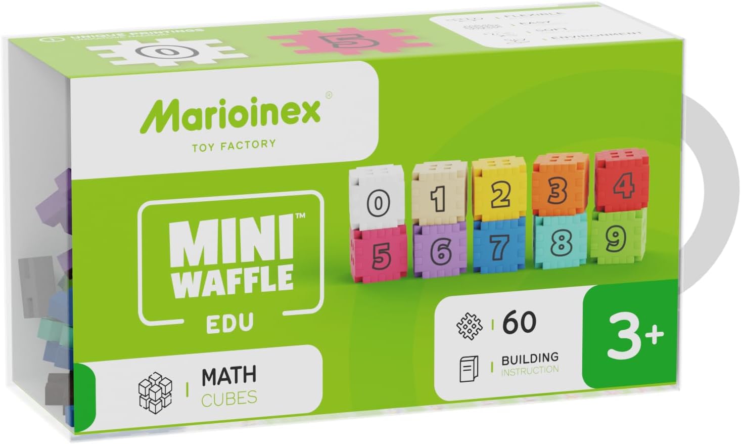 Marioinex Toy Factory MINI Waffle - EDU - Mathematical Cubes 60 Elements