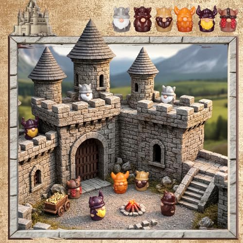 Set de 60 Mini Figuras Gnomos Vikingos de Resina miniatura 5
