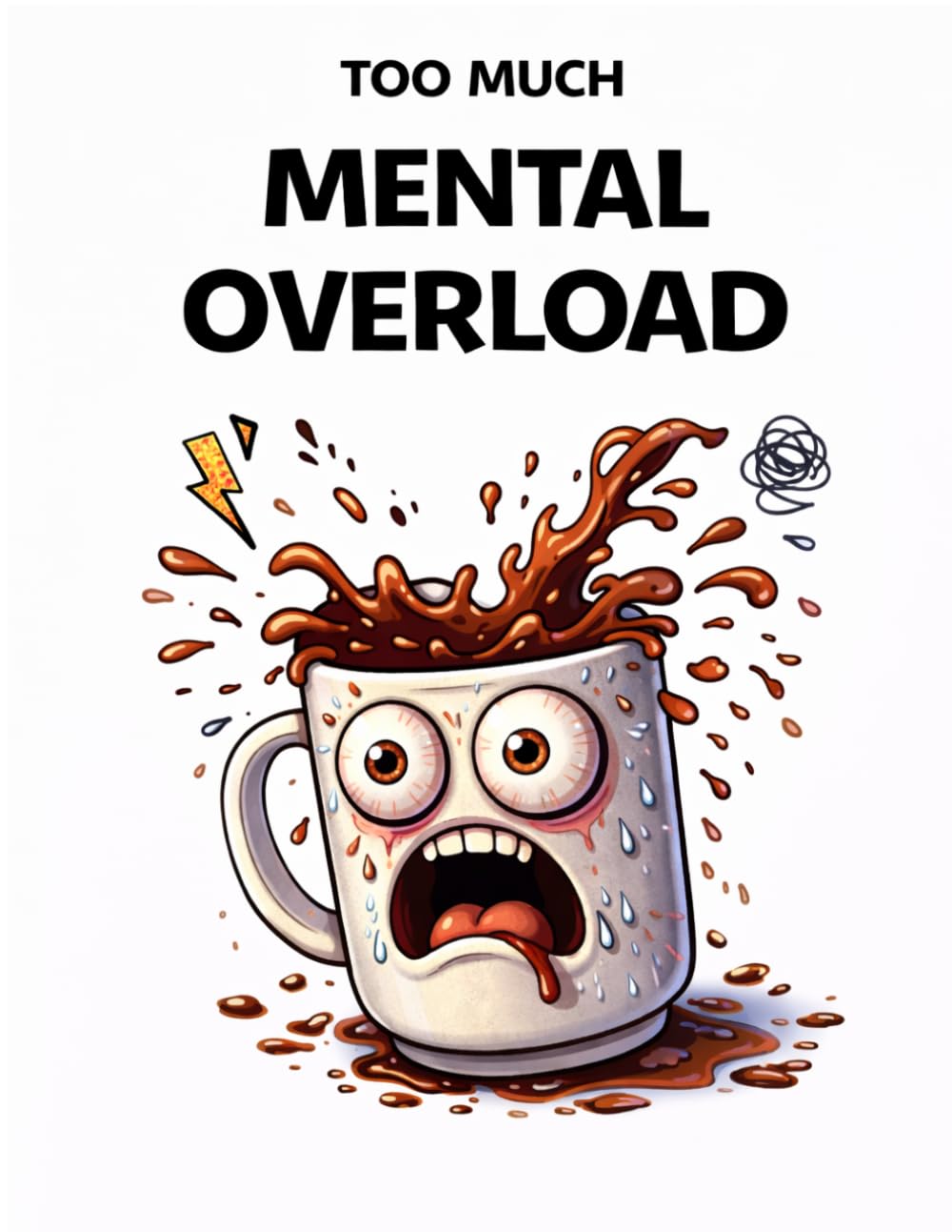 Too Much: Mental Overload: Funny Overthinking Coloring Book for Adults with Anxiety and Racing Mind (TOO MUCH: A Funny Overthinking Coloring Book for Adults)