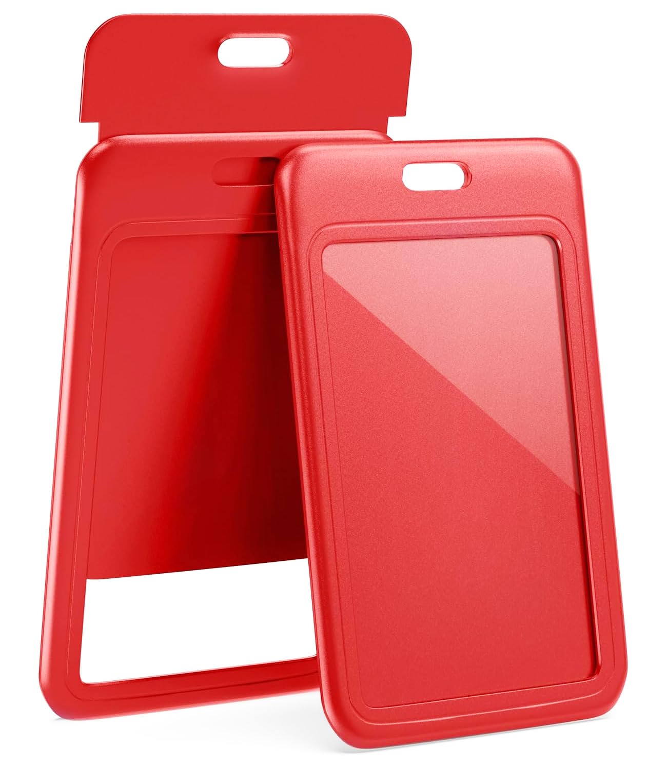 Paquete de 15 fundas protectoras verticales de plástico duro para tarjetas de identificación, para oficina, escuela, tarjetas de crédito, tarjetas de crédito, tarjetas de identificación de proximidad,