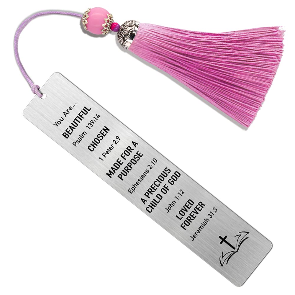 Photo 1 of YUWANTR You are Beautiful Quote Psalm 139:14 Metal Bookmark Book Lover Gifts for Women Teens Students Friends Bookworm Readers Christian Religious Gifts for Women Men