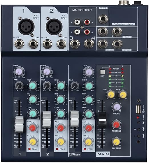 Weymic Professional Mixer 4Channel 2Bus Mixer/w USB