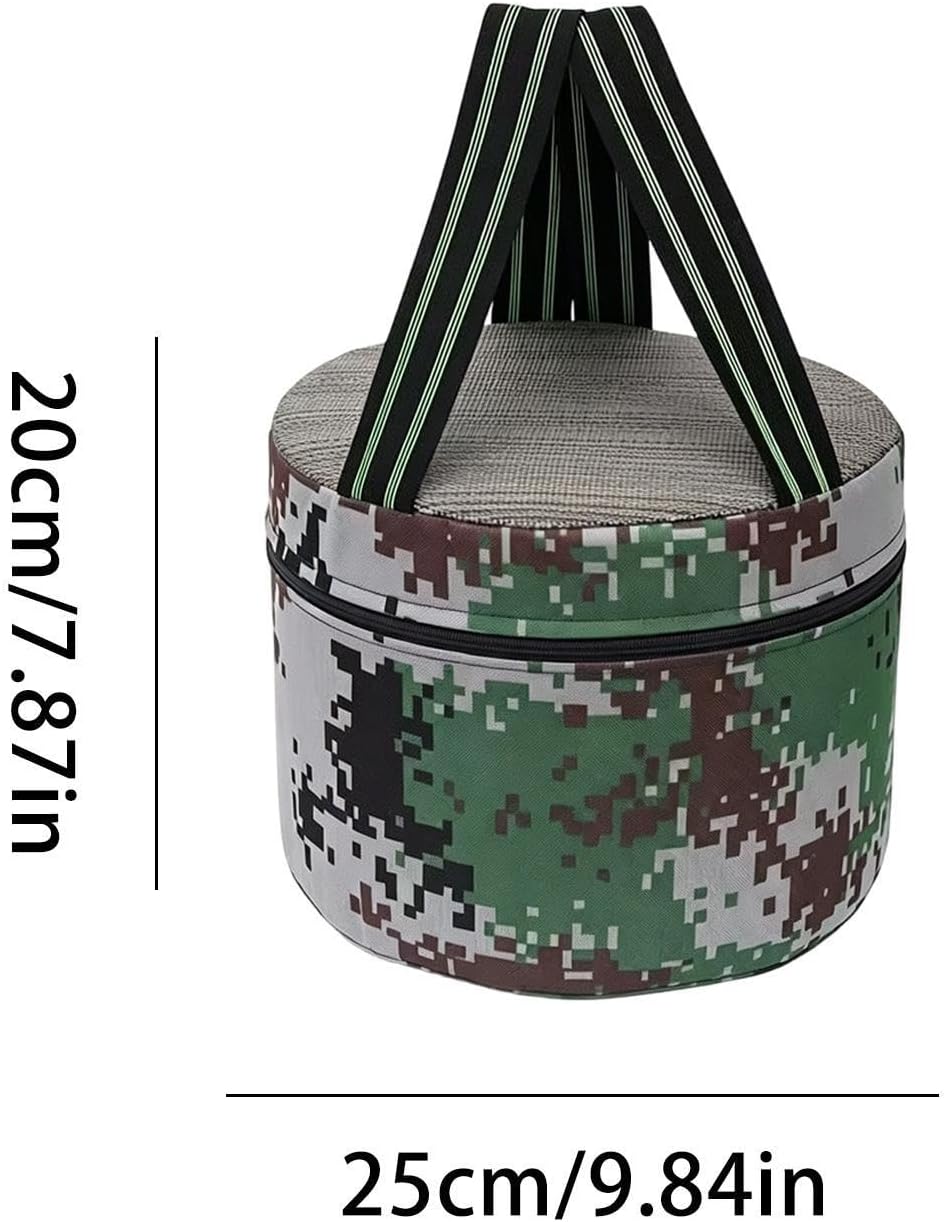 Portable Kneeling Pad Stool, with Waterproof Foam Seat & Phone Pocket Strap, 25x25x20cm, Garden Stool, Foam Farming Seat, for Fishing Gardening Camping Field Work