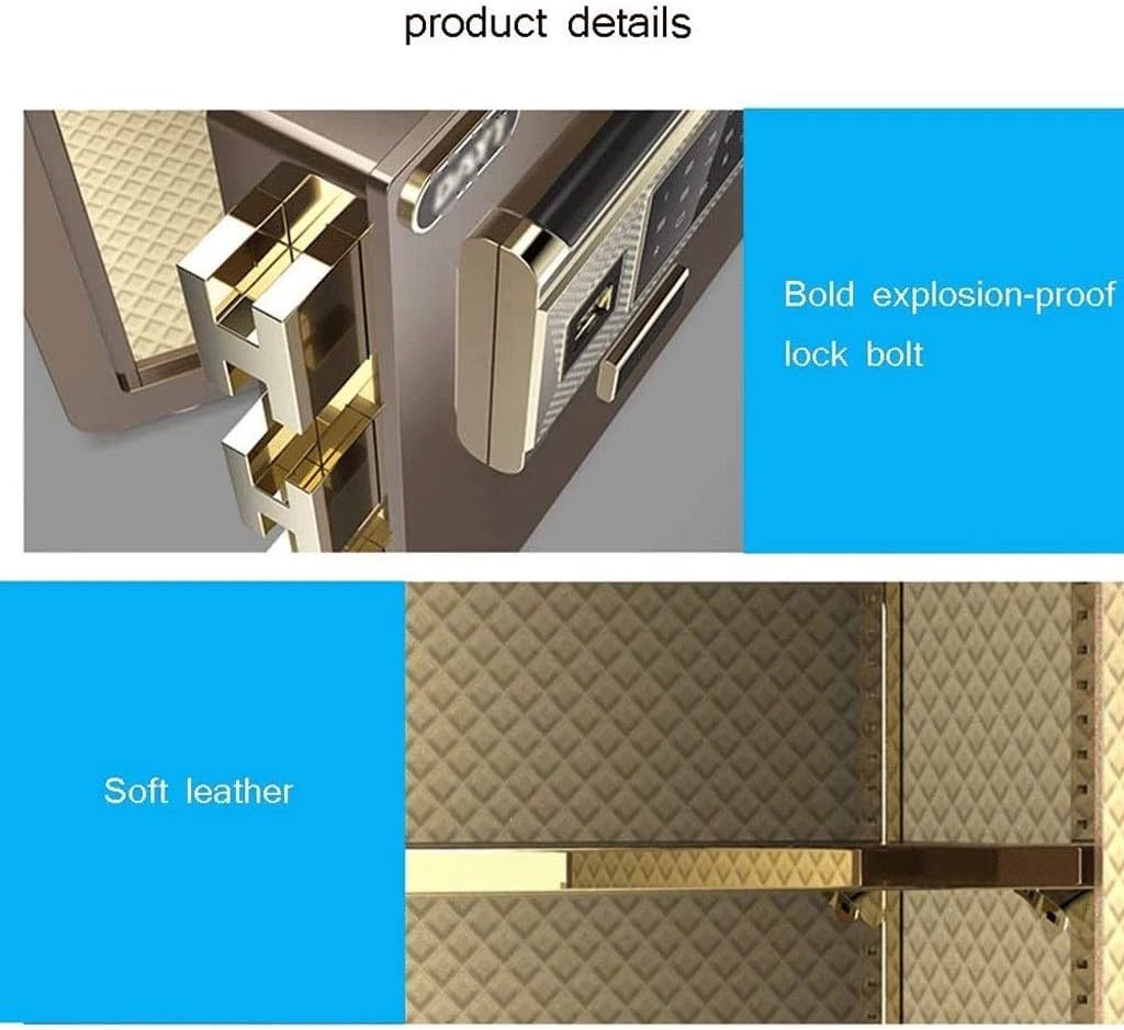 Electronic Digital Safe Deposit Box, Solid Steel Structure Hidden in the Lock Bolt, Wall Anchor Design for Home Office Hotel Business Jewelry Cash