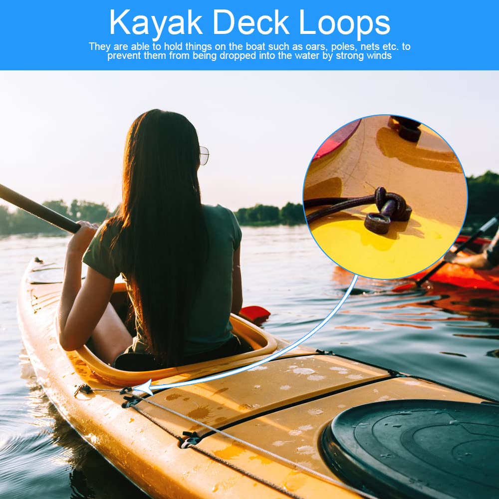 KLYNGTSK 10 Boucles De Pont Pour Kayak – Avec 20 Vis M5, Nylon Résistant Aux UV, Noir, Pour Canoë Et Bateau