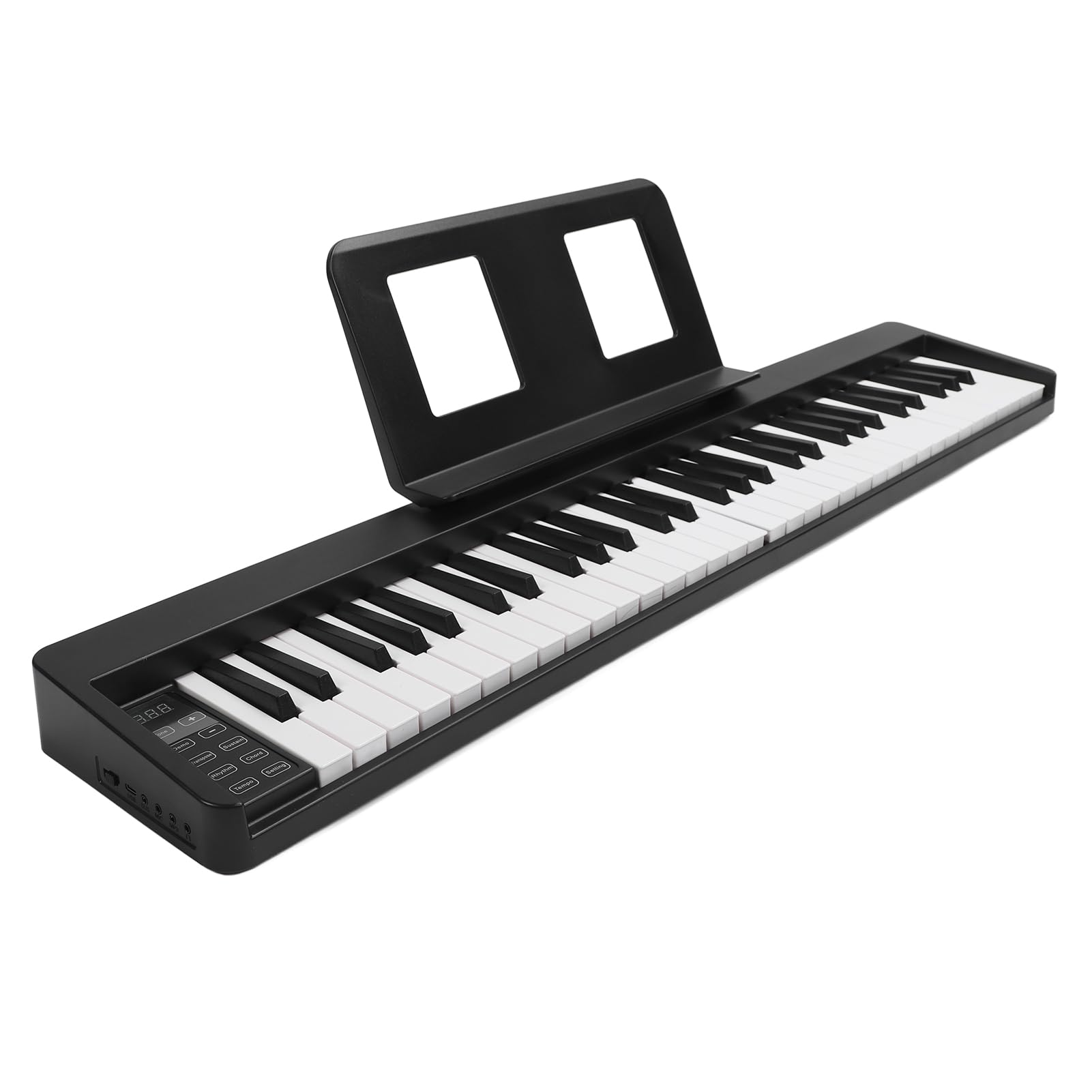 Tastiera Elettronica Pieghevole, Pianoforte a 61 Tasti, Suono di qualità, Tastiera Musicale Portatile Pieghevole con USB/MIDI, Adatta per Principianti e Adulti (BLACK)