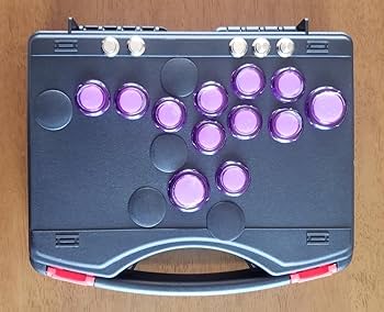 レバーレスコントローラー アケコン HitBox 自作 11ボタン パープル Amazon.co.jp: レバーレスコントローラー パープル 紫ボタン