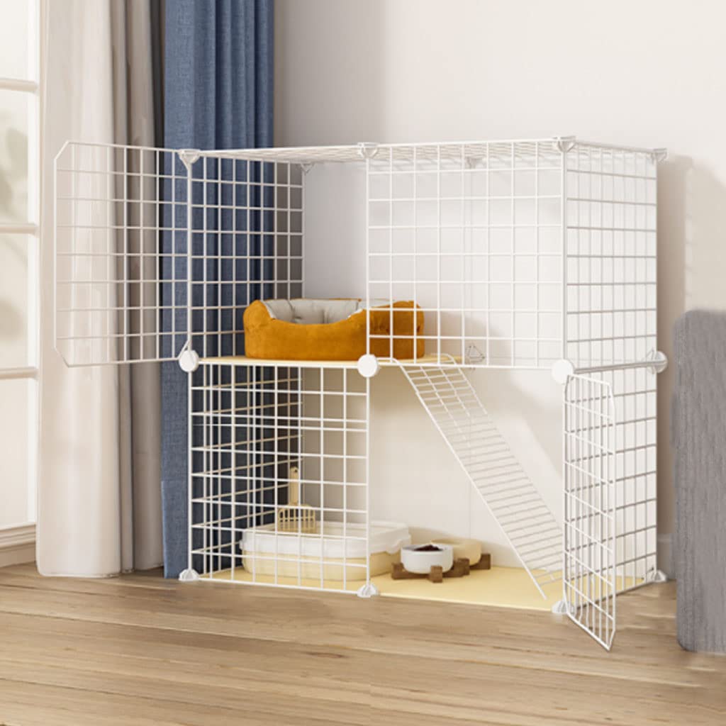 Cage pour chat et enclos métallique spacieux pour petits animaux