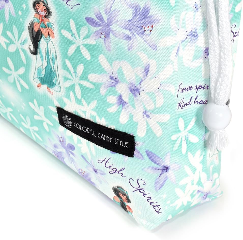 COLORFUL CANDY STYLE N3392402-BTR Disney Drawstring Bag, Large, Gymnastics Clothing Bag (with Name Tag), Jasmine, Princess, Jasmine, 2-Piece Set, Stylish, Gymnastics Clothes, Changing Clothes image 4