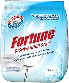Fortune Dishwasher Salt Pouch 2 Kg | Softens Hard Water & Prevents Limescale | Enhances Detergent Performance | For All Dishwashers