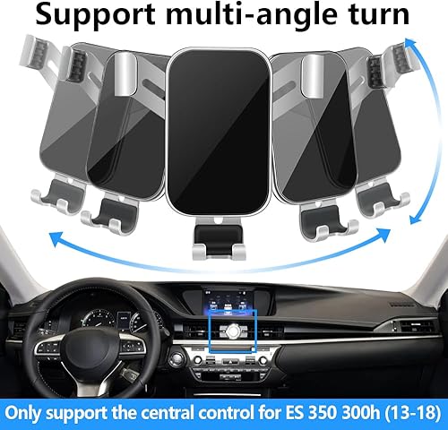 Miniatura 5 de Soporte para teléfono de coche para Lexus ES 350 300h 2013-2018 Teléfonos grandes con estuche Accesorios para automóviles Soporte de navegación