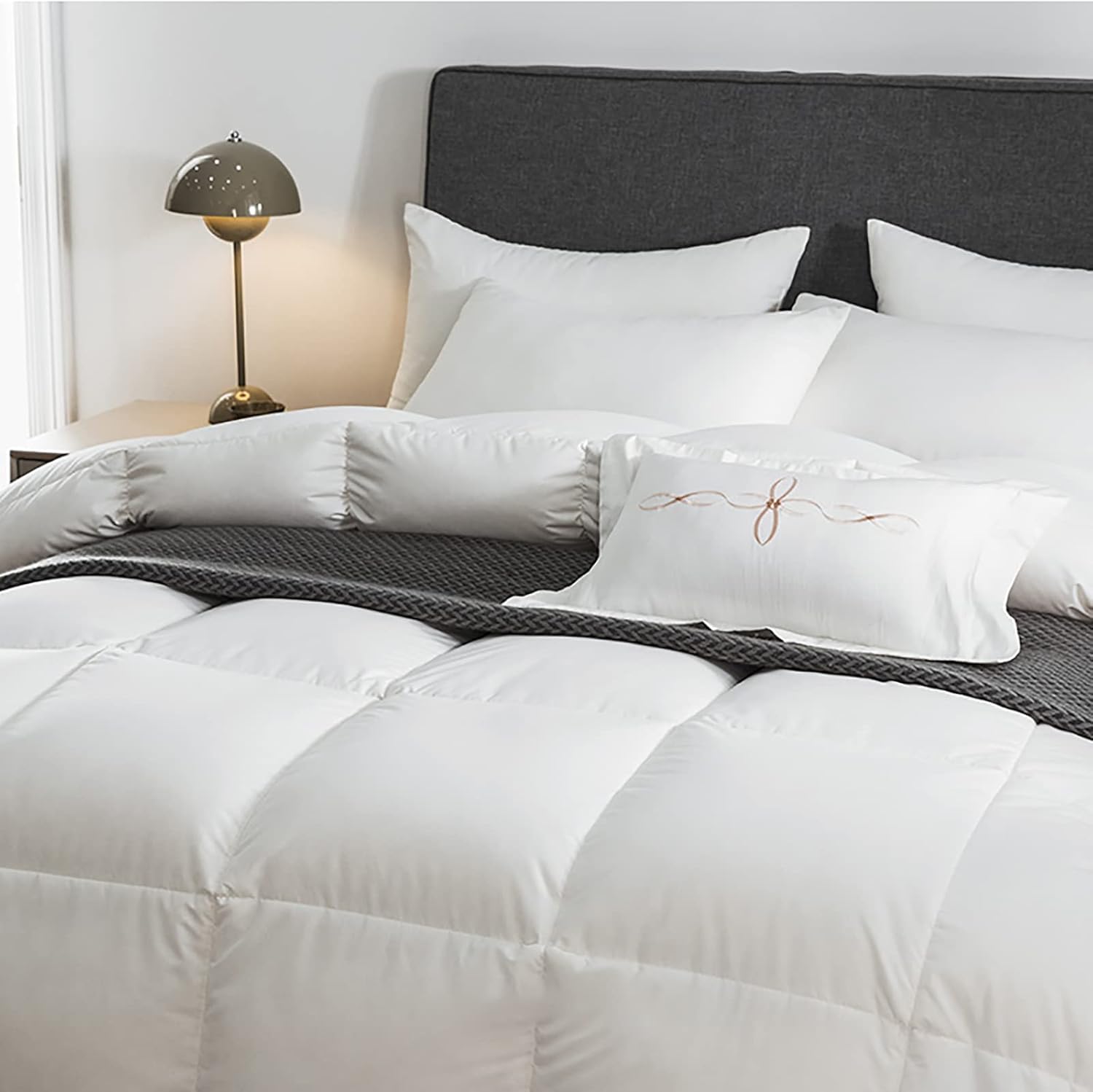 LERSHY Premium 95 White Down Comforter King Size Duvet