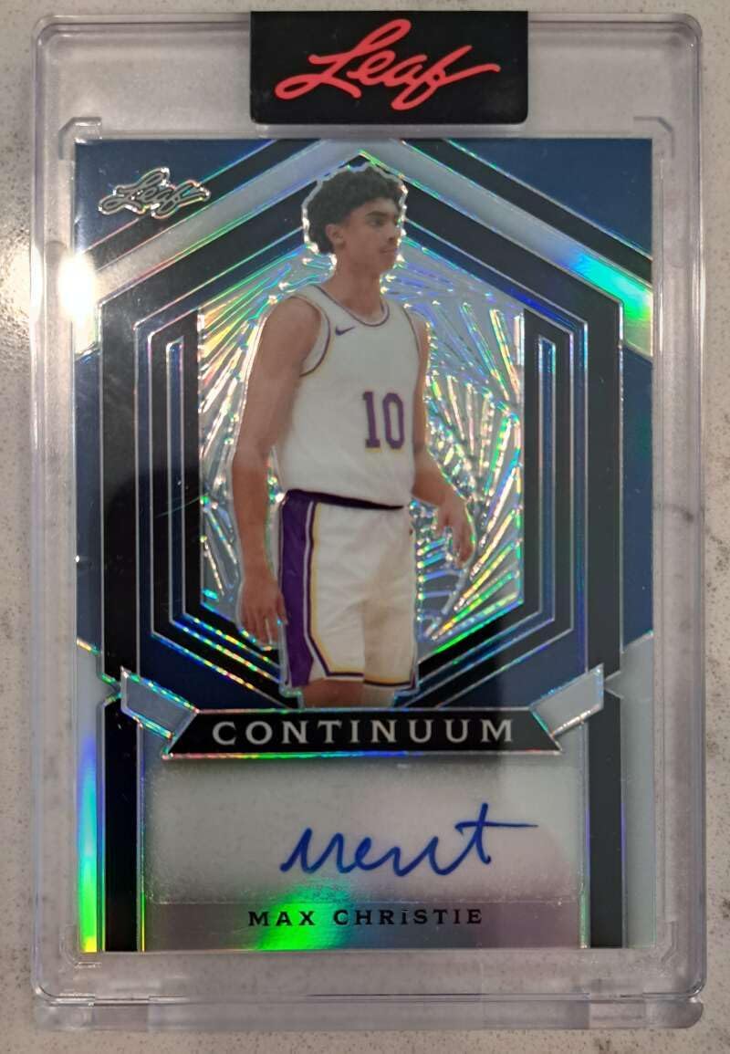 MAX CHRISTIE AUTO SP 2023 Leaf ROOKIE Continuum 24/69 Autograph #137 Lakers MT-MT+ NBA Basketball