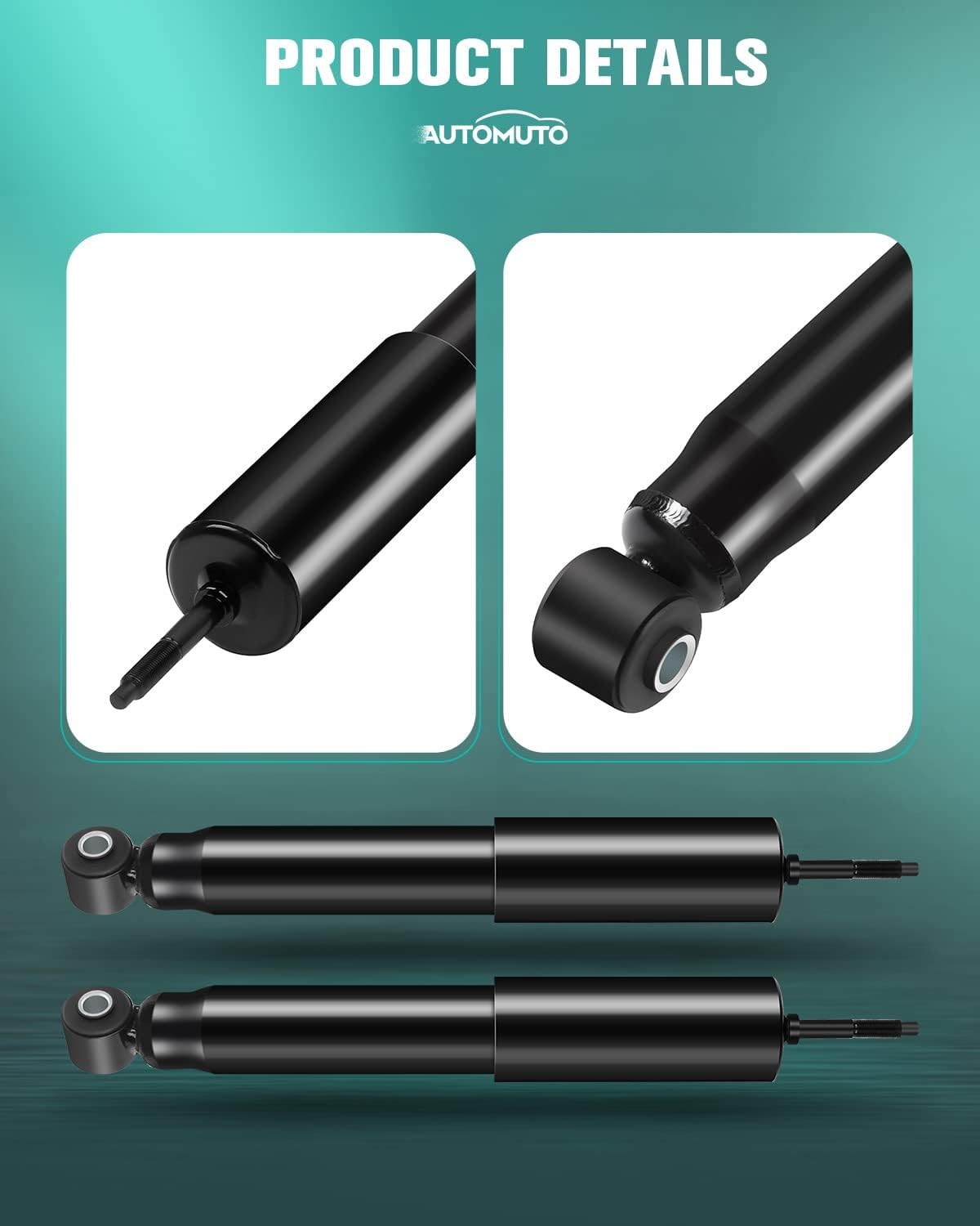 AUTOMUTO Shock Absorbers Fits 1997-2002 for Expedition,1997-2003 for Ford for F-150,2004 for Ford for F-150 Heritage,1997-1999 for Ford F-250 with 344368 Auto Shocks