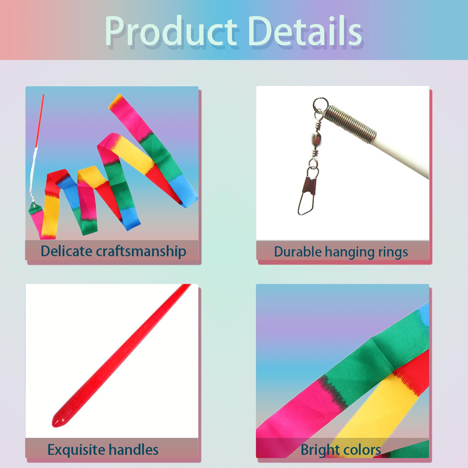 Ruban Danse, 10 Pièces Ruban De Gymnastique Rythmique, 2m