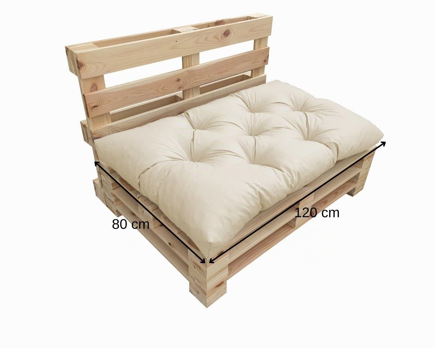 Oslo cuscini per mobili in pallet impermeabili, trapuntati, imbottiti, per divani in pallet